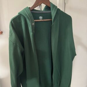 Green Zip-Up Hoodie